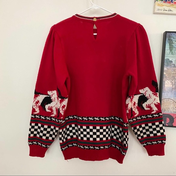 VINTAGE 90s Retriever Dog Charter Club Sweater M - Picture 7 of 8